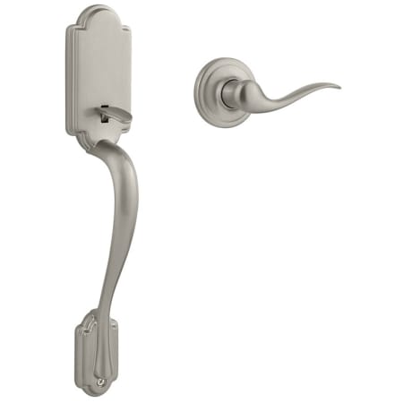 A large image of the Kwikset 815ANXTNL-LH Satin Nickel