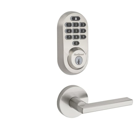 A large image of the Kwikset 154HFLRDT-938WIFIKYPD-S Satin Nickel