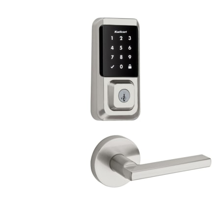 A large image of the Kwikset 154HFLRDT-939WIFITSCR-S Satin Nickel