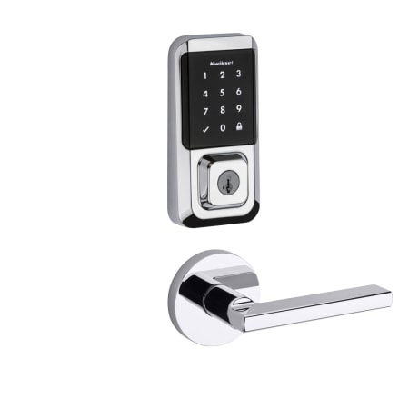 A large image of the Kwikset 154HFLRDT-939WIFITSCR-S Polished Chrome