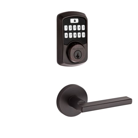 A large image of the Kwikset 154HFLRDT-942BLE-S Venetian Bronze