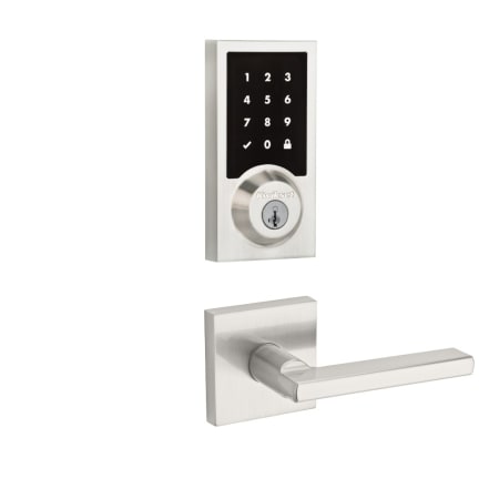 A large image of the Kwikset 154HFLSQT-916CNTZW-S Satin Nickel