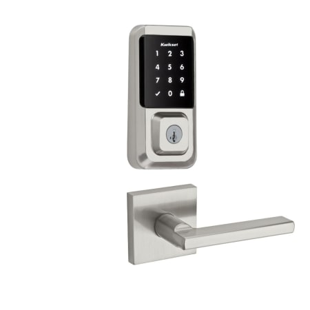 A large image of the Kwikset 154HFLSQT-939WIFITSCR-S Satin Nickel