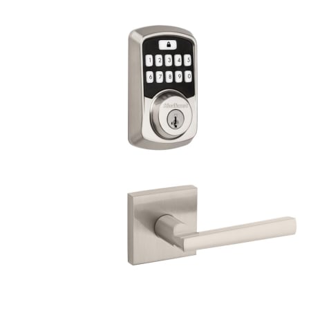 A large image of the Kwikset 154MRLSQT-942BLE-S Satin Nickel