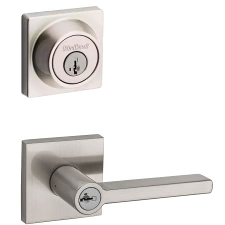 A large image of the Kwikset 156HFLSQT-660SQT-S Satin Nickel
