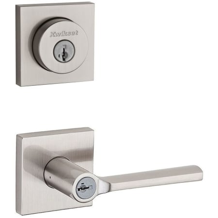 A large image of the Kwikset 156LSLSQT-158SQT-S Satin Nickel