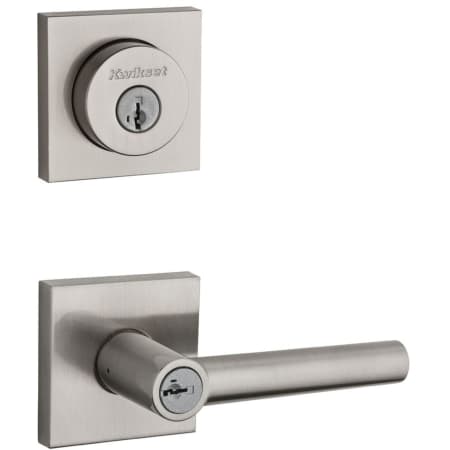 A large image of the Kwikset 156MILSQT-158SQT-S Satin Nickel