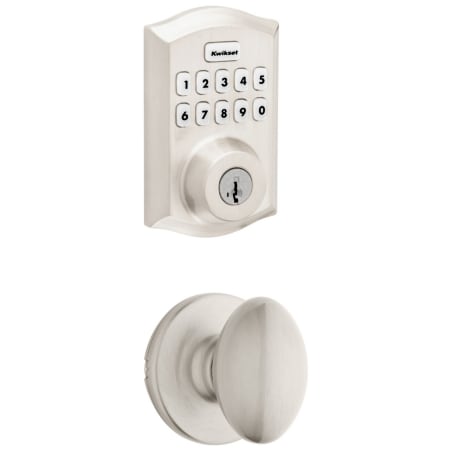 A large image of the Kwikset 200AO-620TRLZW700-S Satin Nickel