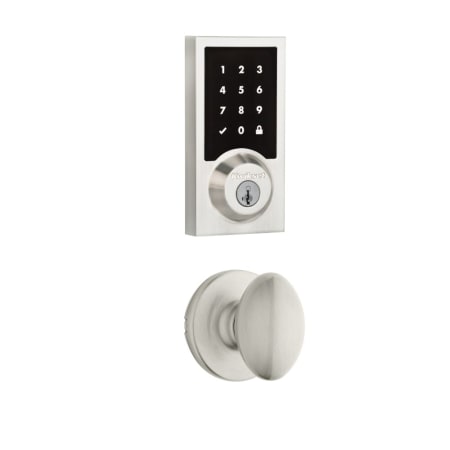 A large image of the Kwikset 200AO-916CNTZW-S Satin Nickel
