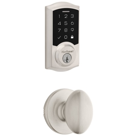A large image of the Kwikset 200AO-9270TRL-S Satin Nickel