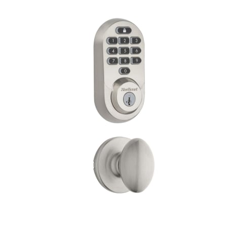 A large image of the Kwikset 200AO-938WIFIKYPD-S Satin Nickel