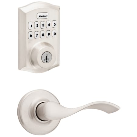 A large image of the Kwikset 200BL-620TRLZW700-S Satin Nickel
