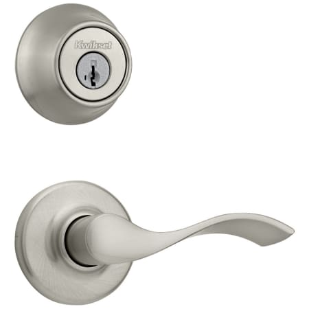 A large image of the Kwikset 200BL-660-S Satin Nickel