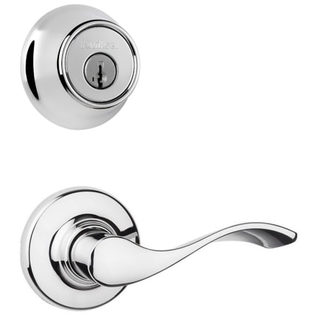 A large image of the Kwikset 200BL-660-S Polished Chrome