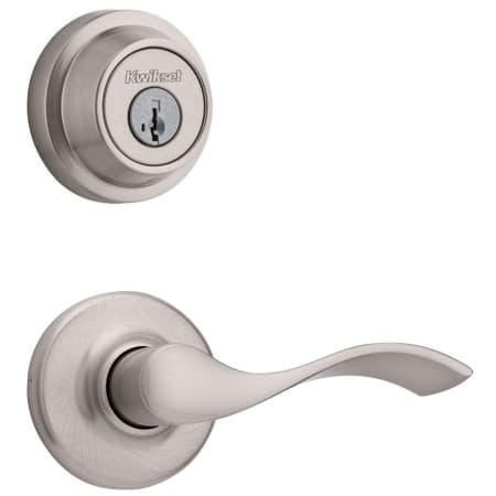 A large image of the Kwikset 200BL-660RDT-S Satin Nickel