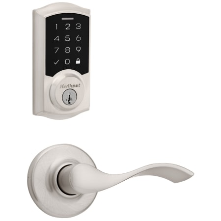 A large image of the Kwikset 200BL-9270TRL-S Satin Nickel