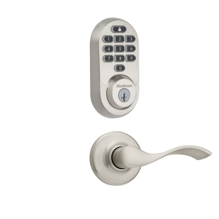 A large image of the Kwikset 200BL-938WIFIKYPD-S Satin Nickel