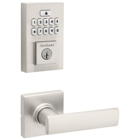 A large image of the Kwikset 200BRNLSQT-9260CNT-S Satin Nickel