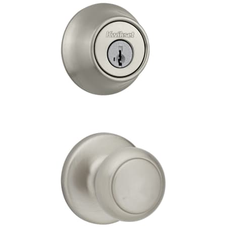 A large image of the Kwikset 200CV-660-S Satin Nickel