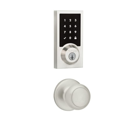 A large image of the Kwikset 200CV-916CNTZW-S Satin Nickel