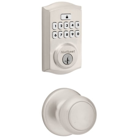 A large image of the Kwikset 200CV-9260TRL-S Satin Nickel