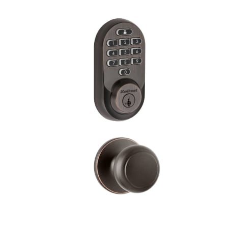 A large image of the Kwikset 200CV-938WIFIKYPD-S Venetian Bronze