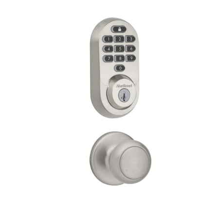 A large image of the Kwikset 200CV-938WIFIKYPD-S Satin Nickel