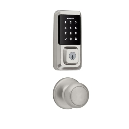 A large image of the Kwikset 200CV-939WIFITSCR-S Satin Nickel
