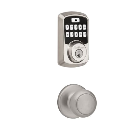 A large image of the Kwikset 200CV-942BLE-S Satin Nickel