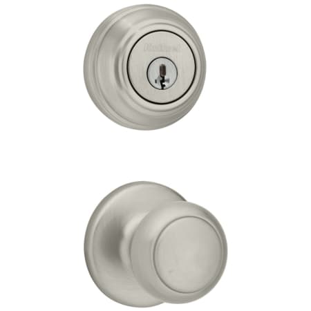 A large image of the Kwikset 200CV-980-S Satin Nickel