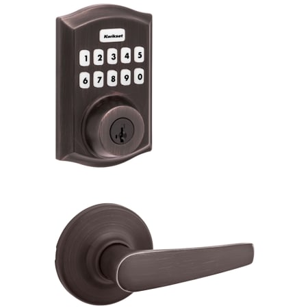 A large image of the Kwikset 200DL-620TRLZW700-S Venetian Bronze