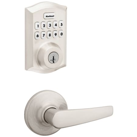 A large image of the Kwikset 200DL-620TRLZW700-S Satin Nickel
