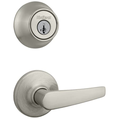 A large image of the Kwikset 200DL-660-S Satin Nickel