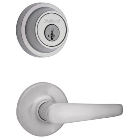 A large image of the Kwikset 200DL-660RDT-S Satin Chrome