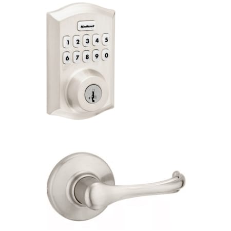 A large image of the Kwikset 200DNL-620TRLZW700-S Satin Nickel