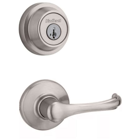 A large image of the Kwikset 200DNL-660RDT-S Satin Nickel