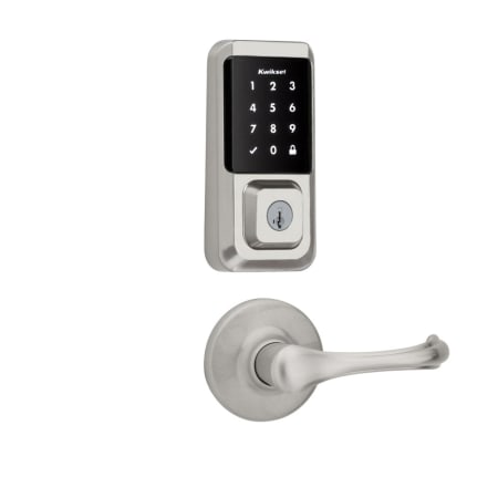 A large image of the Kwikset 200DNL-939WIFITSCR-S Satin Nickel