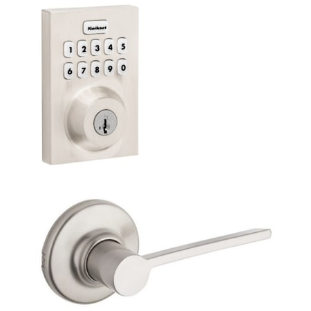 A large image of the Kwikset 200LRLRDT-620CNTZW700-S Satin Nickel