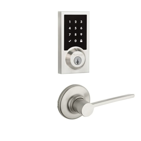 A large image of the Kwikset 200LRLRDT-916CNTZW-S Satin Nickel