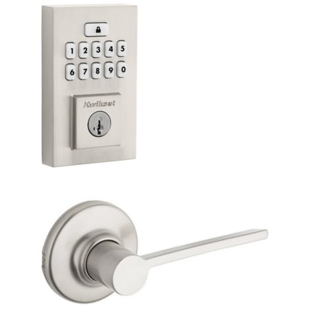 A large image of the Kwikset 200LRLRDT-9260CNT-S Satin Nickel