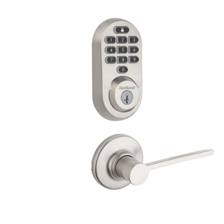 A large image of the Kwikset 200LRLRDT-938WIFIKYPD-S Satin Nickel