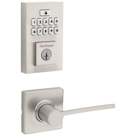 A large image of the Kwikset 200LRLSQT-9260CNT-S Satin Nickel