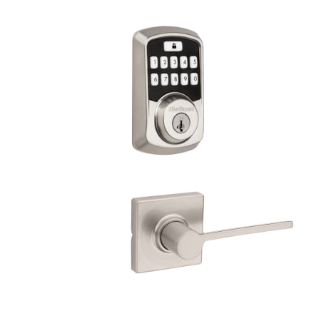 A large image of the Kwikset 200LRLSQT-942BLE-S Satin Nickel