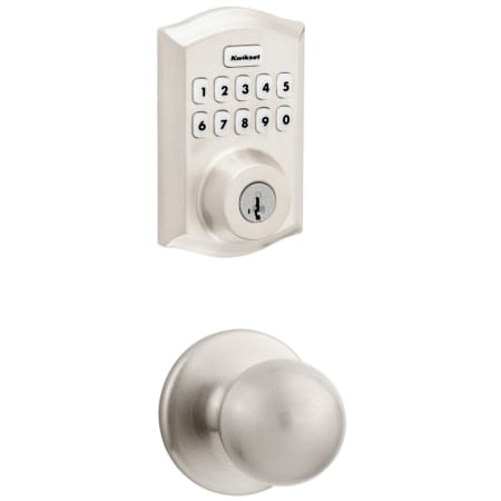 A large image of the Kwikset 200P-620TRLZW700-S Satin Nickel