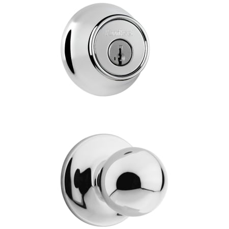 A large image of the Kwikset 200P-660-S Polished Chrome