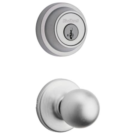 A large image of the Kwikset 200P-660RDT-S Satin Chrome