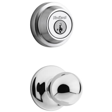 A large image of the Kwikset 200P-660RDT-S Polished Chrome