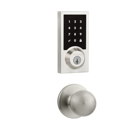 A large image of the Kwikset 200P-916CNTZW-S Satin Nickel