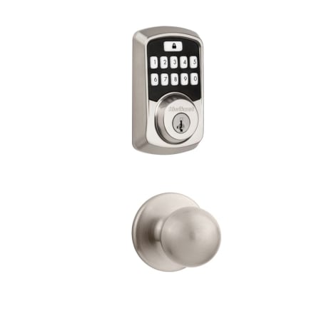 A large image of the Kwikset 200P-942BLE-S Satin Nickel