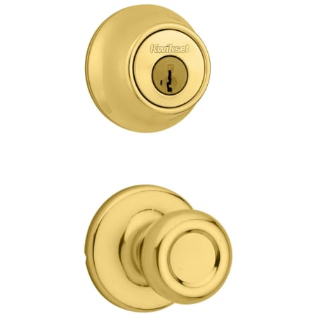 A large image of the Kwikset 200T-660-S Polished Brass